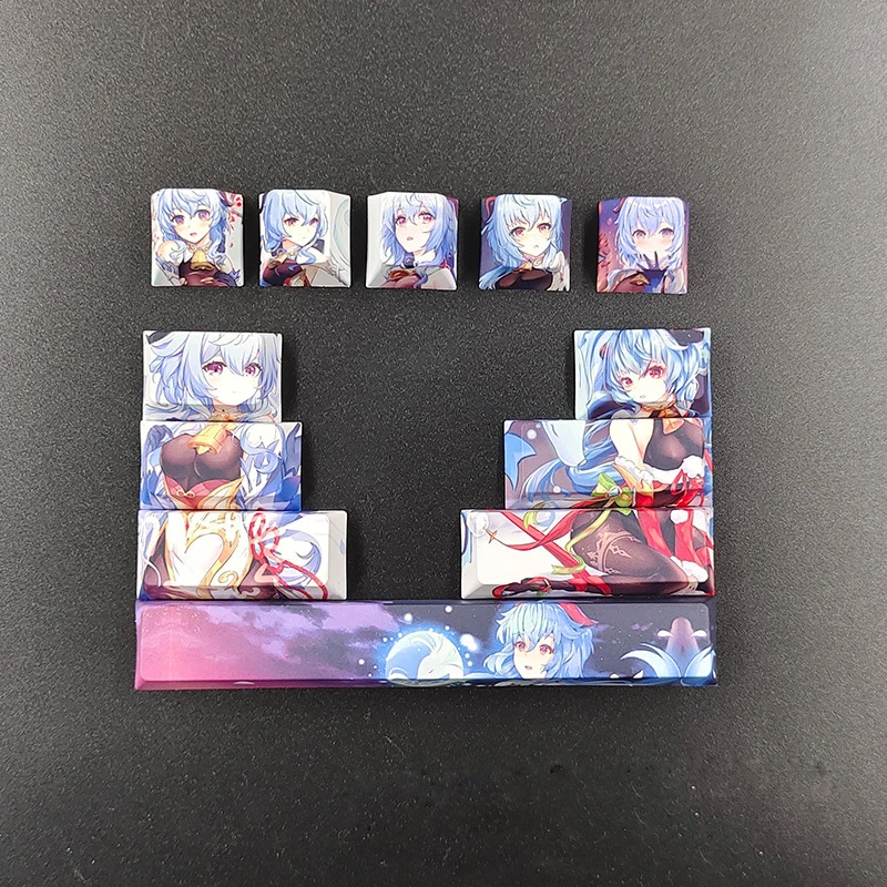 Anime Character Design Custom Keycaps 12 Chaves Dye-subbed Keycap Space Bar Chaves 6.25u Cherry Perfil Keycaps para Teclado Mecânico Diy - Imagem 3