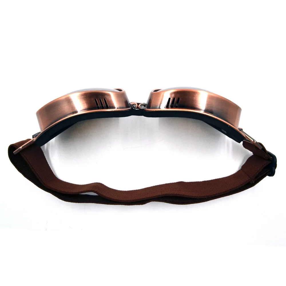 Motorrad Brille Leder Cafe Racer Vintage Steampunk Brille für ATV Dirt Bike Jet Ski Moto Helm Gafas Aviador – Detail 5