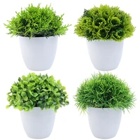 Artificial Plants Potted Mini Green Bonsai