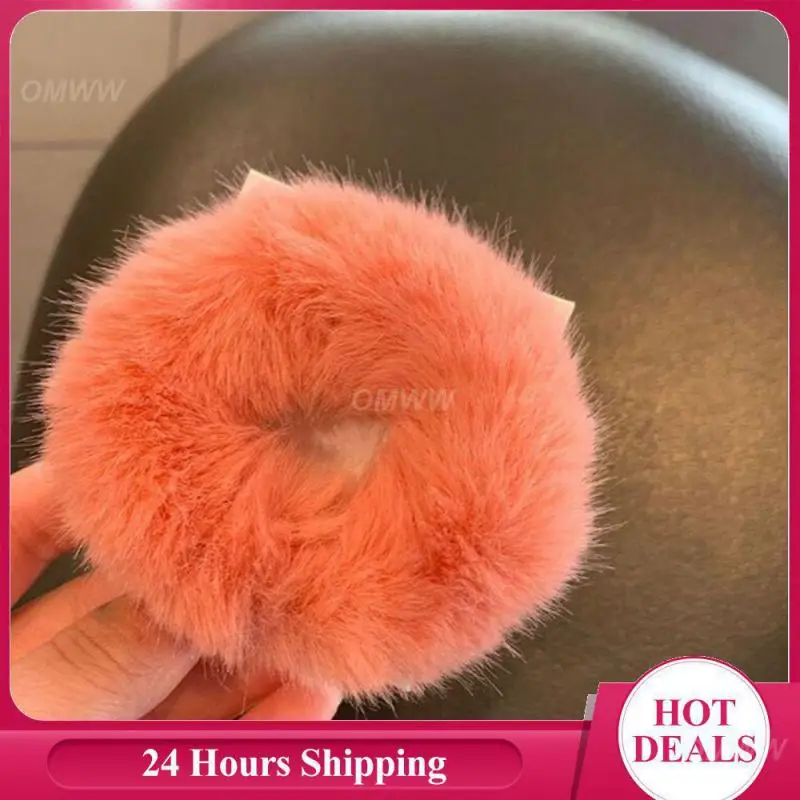 

Plush Hair Rope Soft And Warm Comfortable Cartoon Hair Rope Winter Fashion Warm Ponytail Holder Gentle On Hair Fluffy Headband