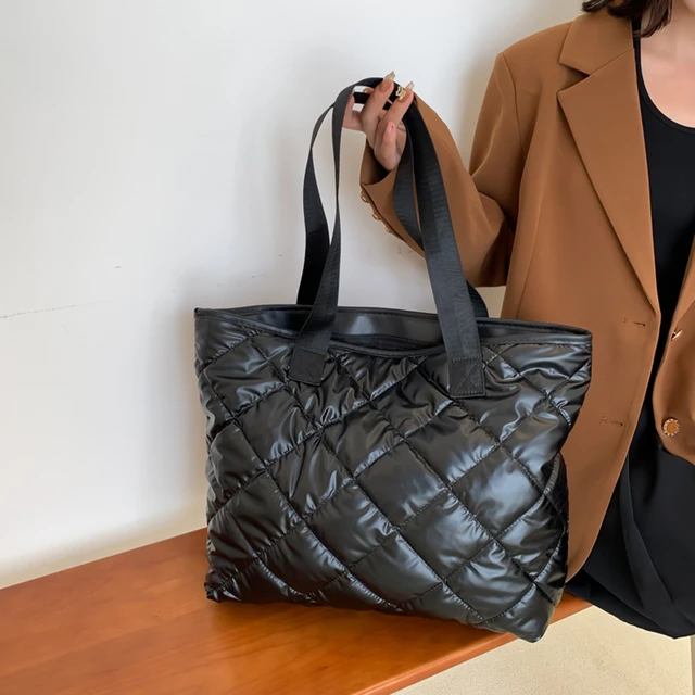 Women Puffy Tote Bag Versatile Quilted Tote Handbags Large Capacity Padded  Shoulder Bag Fall Winter Bag - AliExpress