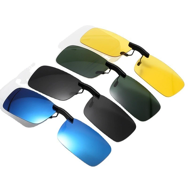 New Unisex Polarized Clip On Driving Glasses Sunglasses Day Vision