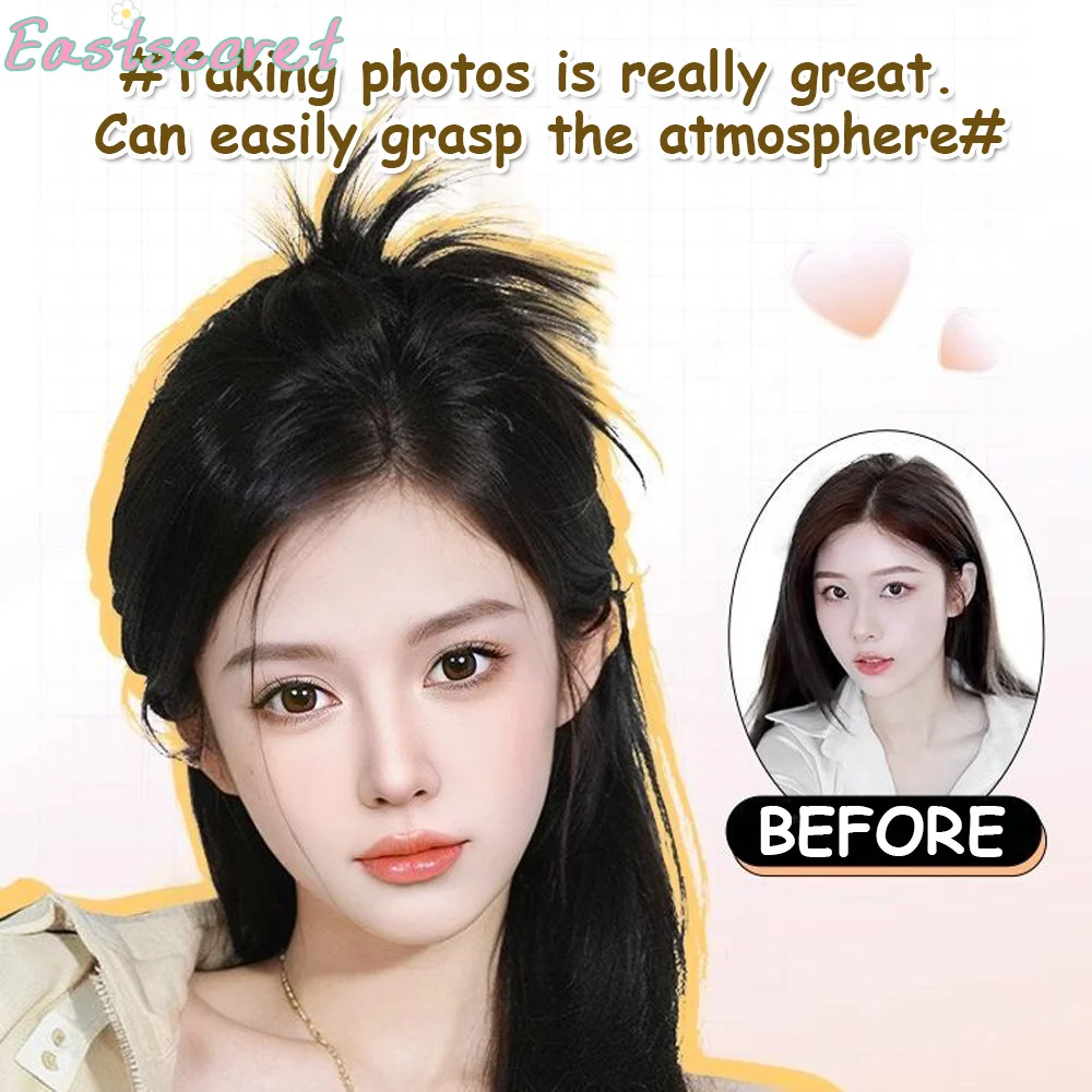 EAST 합성 가발 하프 타이 클로 헤어 치킨 헤어 클립 크랩 클립 가발 클립 하이 포니테일 헤어 액세서리