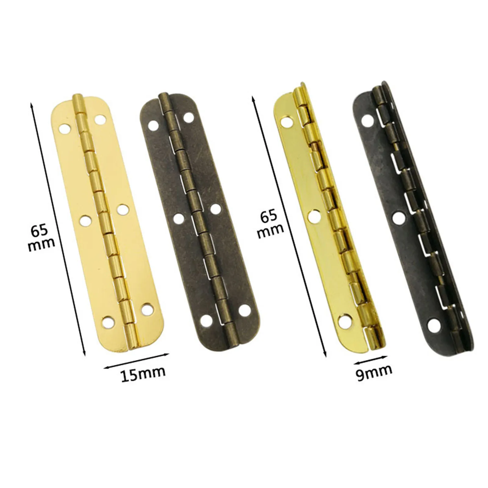 Door Long Oval Hinge Flat Cabinet Iron Hinge Plate 65mm Narrow Side Antique Pads Furniture Repairing Home Hardware