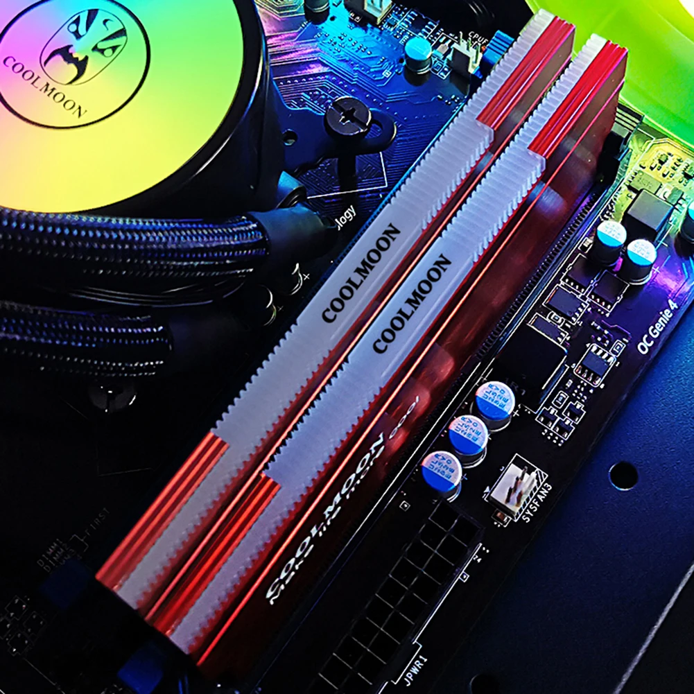 COOLMOON CR-D134S ARGB RAM Ʈ ũ Ʈ   5V 3PIN   ũž PC ǻ ޸  RGB Ʈѷ
