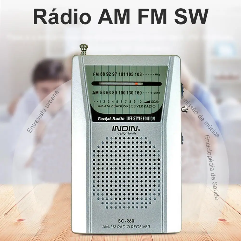 FM Radio Pocket Telescopic Antenna Mini AM Elderly World Receiver 88-108MHz Speaker 3.5mm Earphone Jack