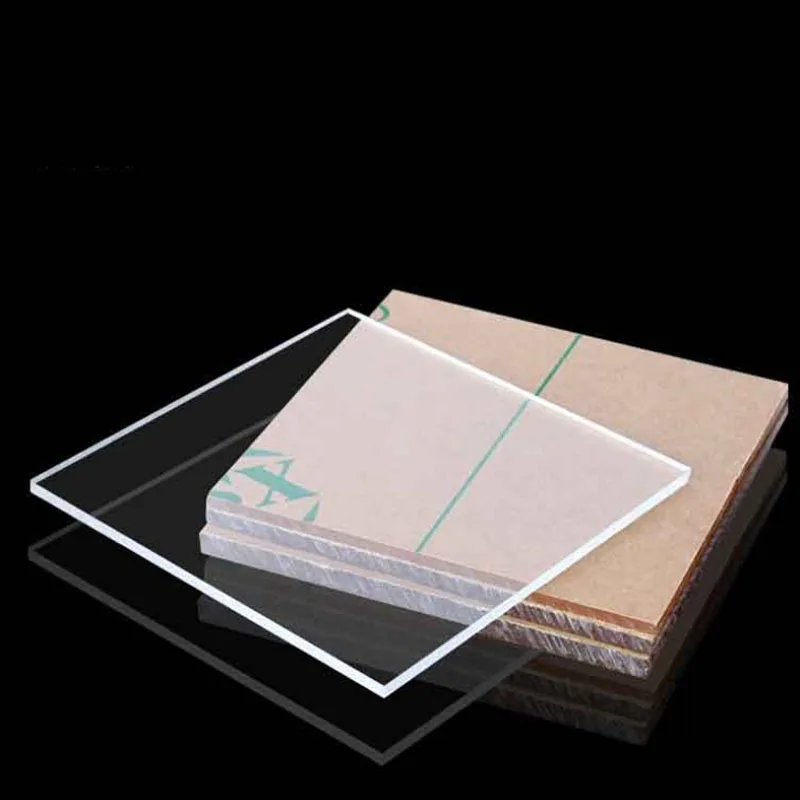 1Pc Plexiglass Clear Acrylic board Organic Plastic sheet Glass methacrylate Plate Thickness 1-10mm 200*200mm