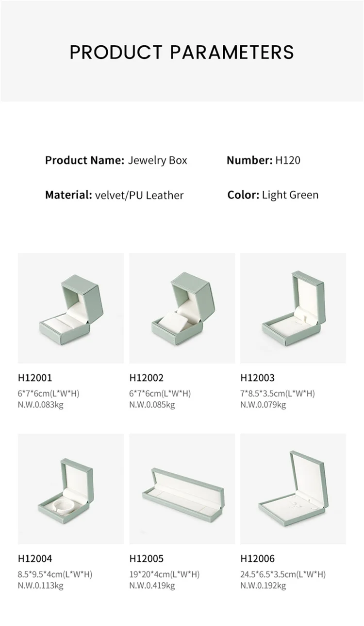 Oirlv Green Ring Box Leather Jewelry Box Premium Ring Gift Box for Proposal Engagement Wedding Jewellry Organizer Packaging Case