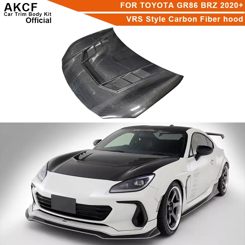 

Высококачественный капот двигателя из углеродного волокна VRS Style для Toyota GR86 BRZ 2020 + усовершенствованная передняя крышка капота вентиляционного отверстия