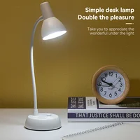 LED Eye Protection Book Night Light Adjustable Angle Mini Clip-On Study Desk Lamp AA Battery USB Plug-in for Bedroom Reading 1