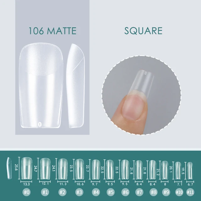 100Pcs/Box False Nails Frosted Matt Acrylic Press On Nail Full Cover Coffin Artificial  Fake Nail Tips Manicure Tool Supply GLDTX - AliExpress