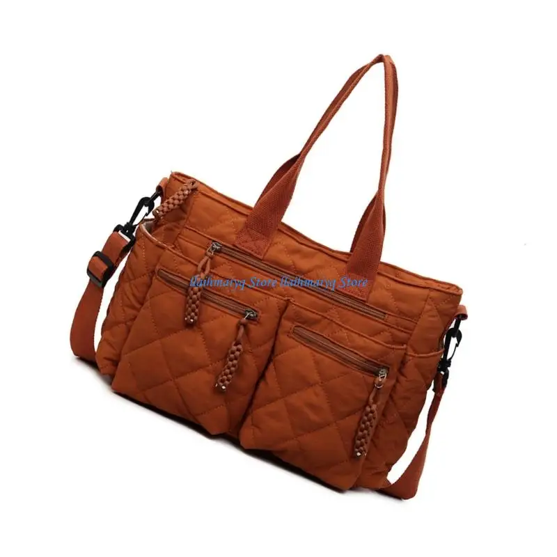 573B Puffer Toted Bag for Women Girls Crossbody Bag Quilted Top Handle Handbags Purses 2