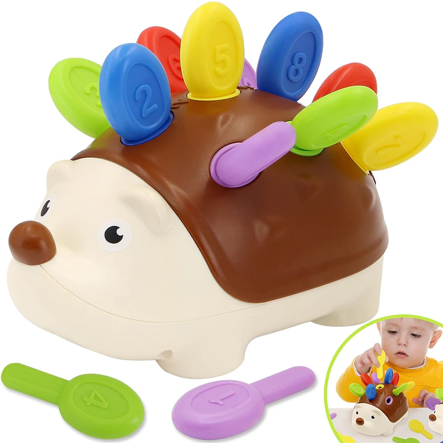 Toddler Montessori Fine Motor Toys Sensory Hedgehog Toys Baby Preschooler Educational Sensory Motor Skills Travel Toys