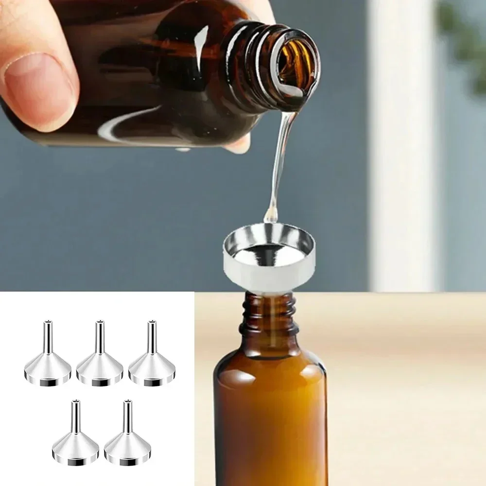 3/5PCS Mini Metal Funnels Filling Small Bottles Transferring Liquid Refill Perfume Essential Oil Dispensing Tool Lab Supplie 3/5PCS Mini Metal Funnels Filling Small Bottles Transferring Liquid Refill Perfume Essential Oil Dispensing Tool Lab Supplie