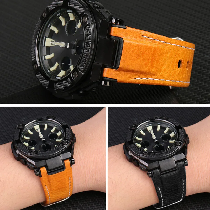 G Shock Gst Leather CASIO G-SHOCK GST-W130L-1A Black Solar Tough