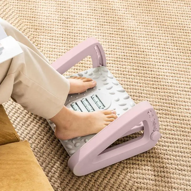 Rocking Foot Rest For Under Desk At Work - Foot Rest Under Desk For Office  Use, Ergonomic Footrest With Foot Massager Feet Stand,stylish Footstool -  Ergonomic Ottoman For Feet And Legs 