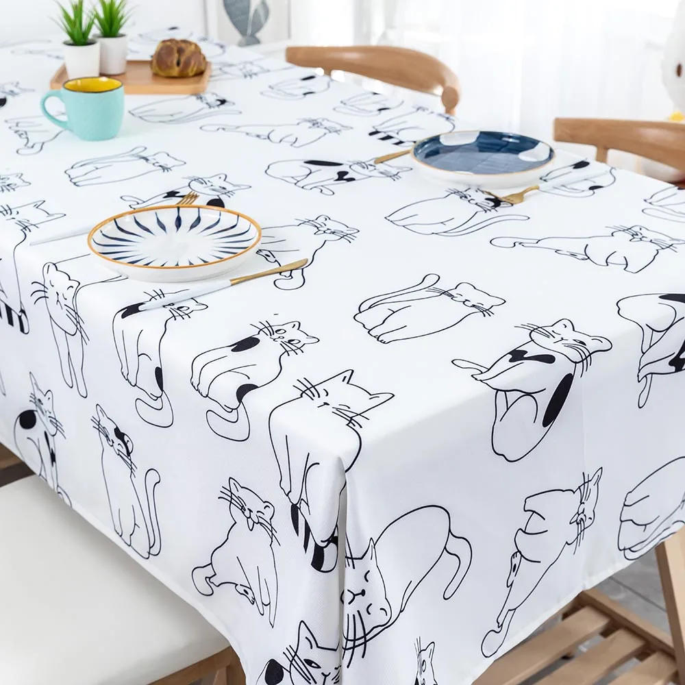 Cloth Tablecloths Manteles Cartoon Coffee Table Cloth Tablecloth Table Cat Table Cloth
