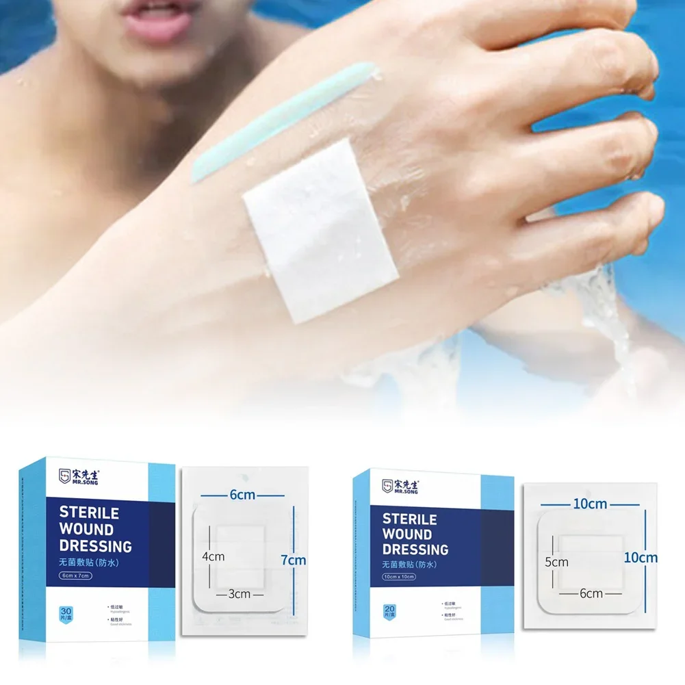 1Box Mini Disposable Medical Bandage Transparent Waterproof Breathable High Elasticity First Band Aid Emergency Wound Plaster