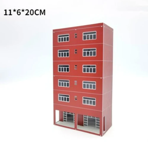 1:87 Scale Diorama Buildings Model Police Station Hospital Office Architectural Model Collection Gift Toy 6