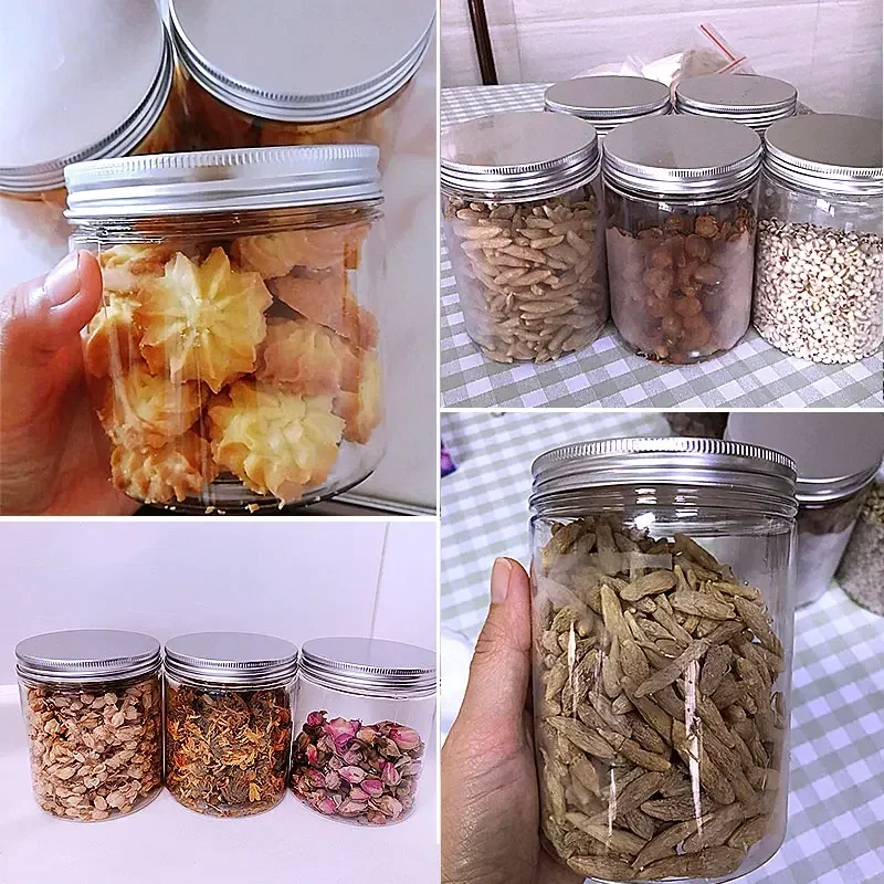 20Pcs 30/50/60/80/120/150ml Storage Jars With Lids Aluminum Round Canister Empty Plastic Cosmetic Jars Food Travel Bottle Pot 6