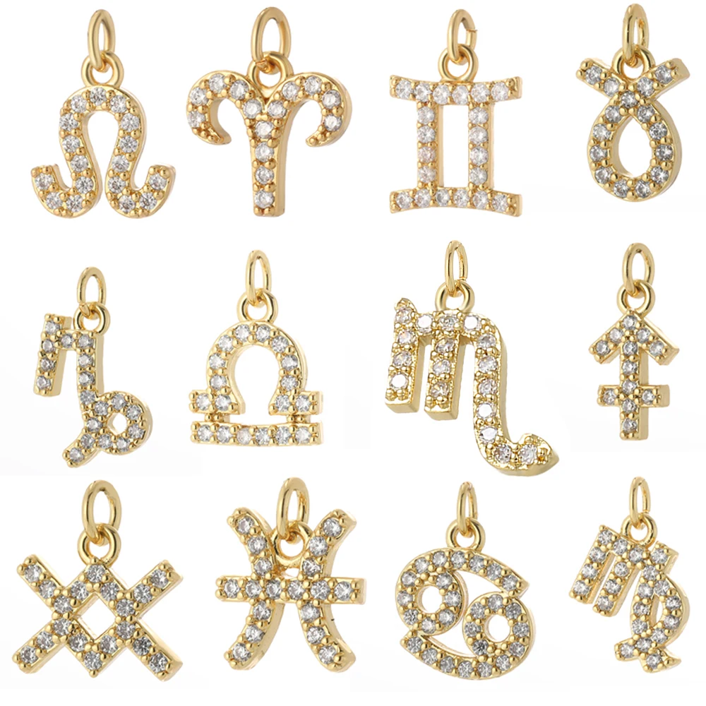 Stainless Steel Zodiac Charms for Jewelry Making Constellation DIY Pendants  for Necklace Bracelet Keychain Earring Wholesale