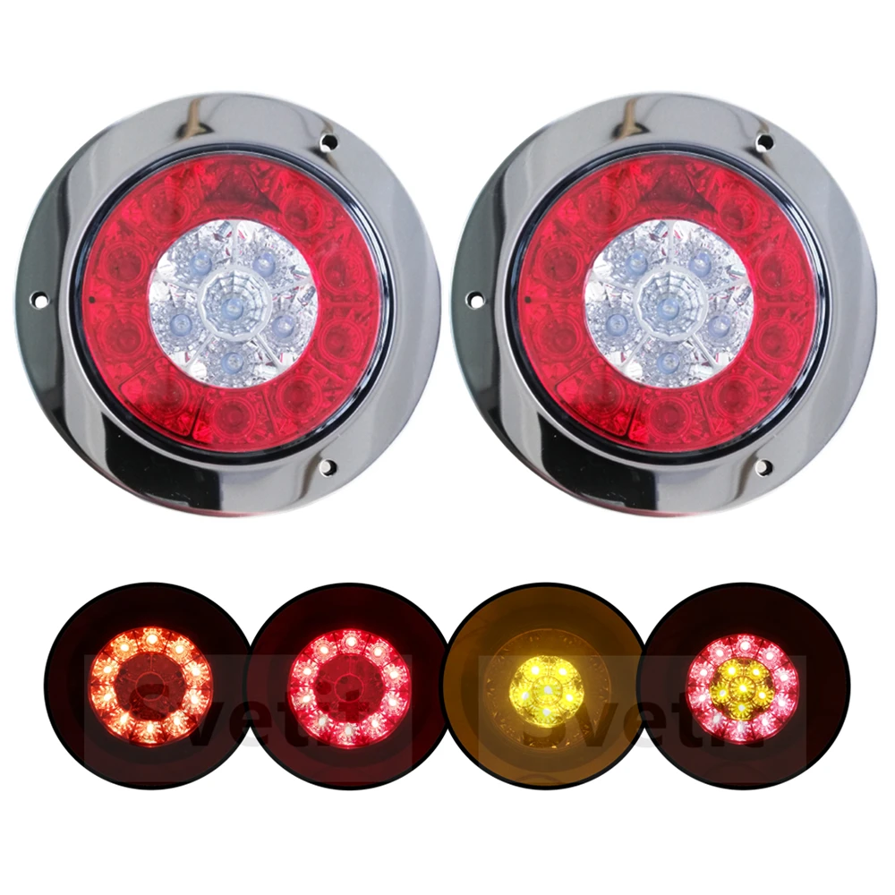 2Pcs Caravan Rear Light Trailer Taillights Truck LED Tail Light Position Brake Light Turn Signal