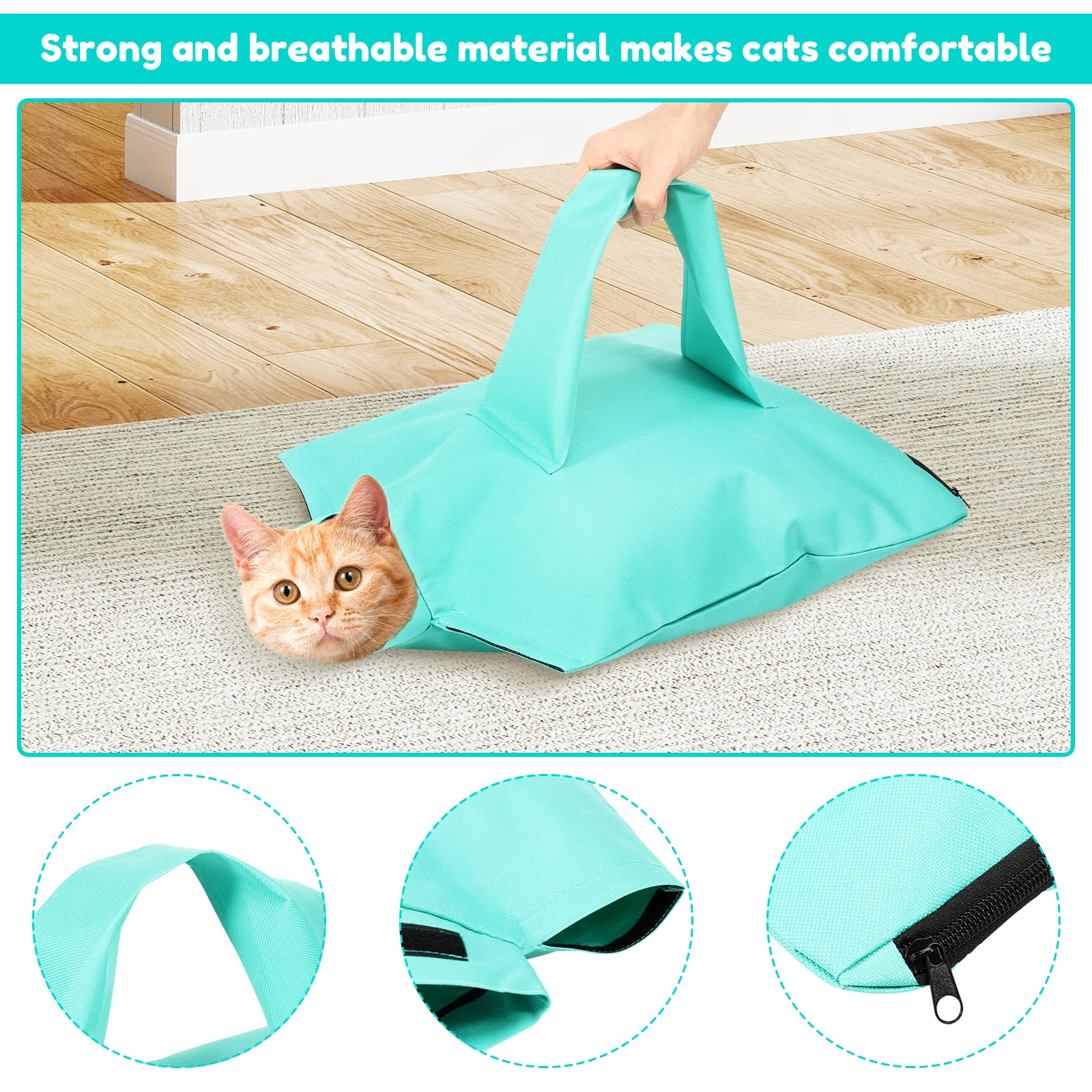 3Pcs Cat Shoulder Carrier Bag Canvas Anti-Scratching Cat Carrier Pouch Breathable Small Dog Carrier Bag Pet Supplies Accessories