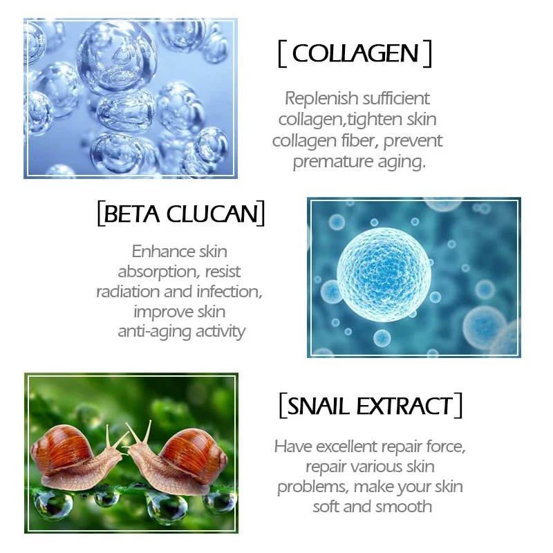 Face cream Snail Collagen Firming Lifting Tender Skin Hyaluronic Acid Facial Day Cream Moisturizer Nourish Korean Cosmetics