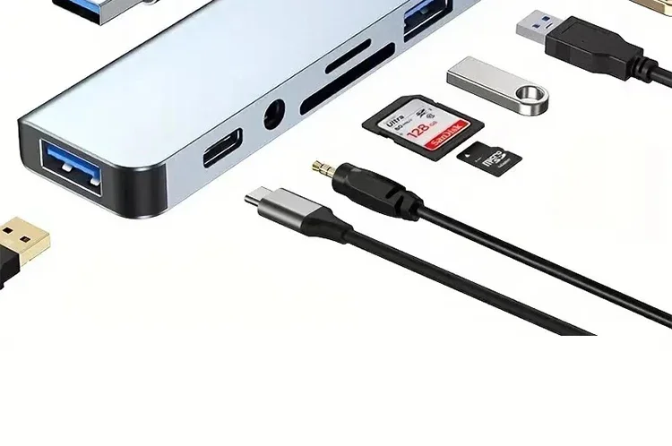 8-in-1 Usb-c Hub With Sd Tf Card Reader And Usb Port For Laptop_voghion.com