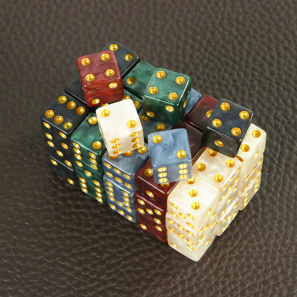 Dadi D6 da 10 pezzi con punte, dadi mini formato 12 mm per giochi di ruolo Gioco di poker Insegnamento della matematica - immagine 5