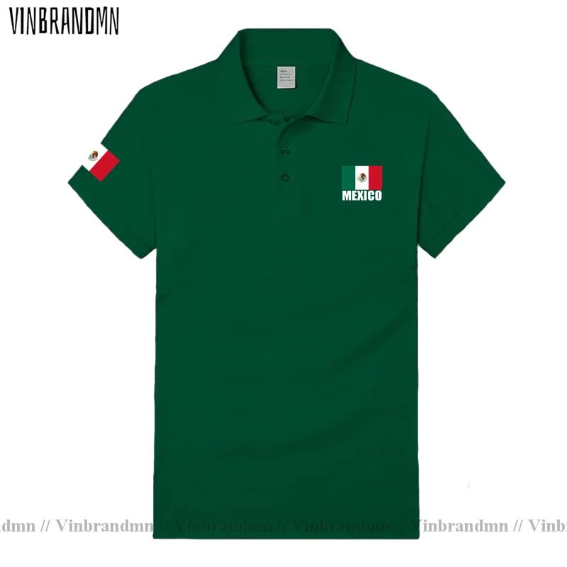 Camisa polo com bandeira mexicana, camiseta de marca clássica para homens e mulheres, camisa casual