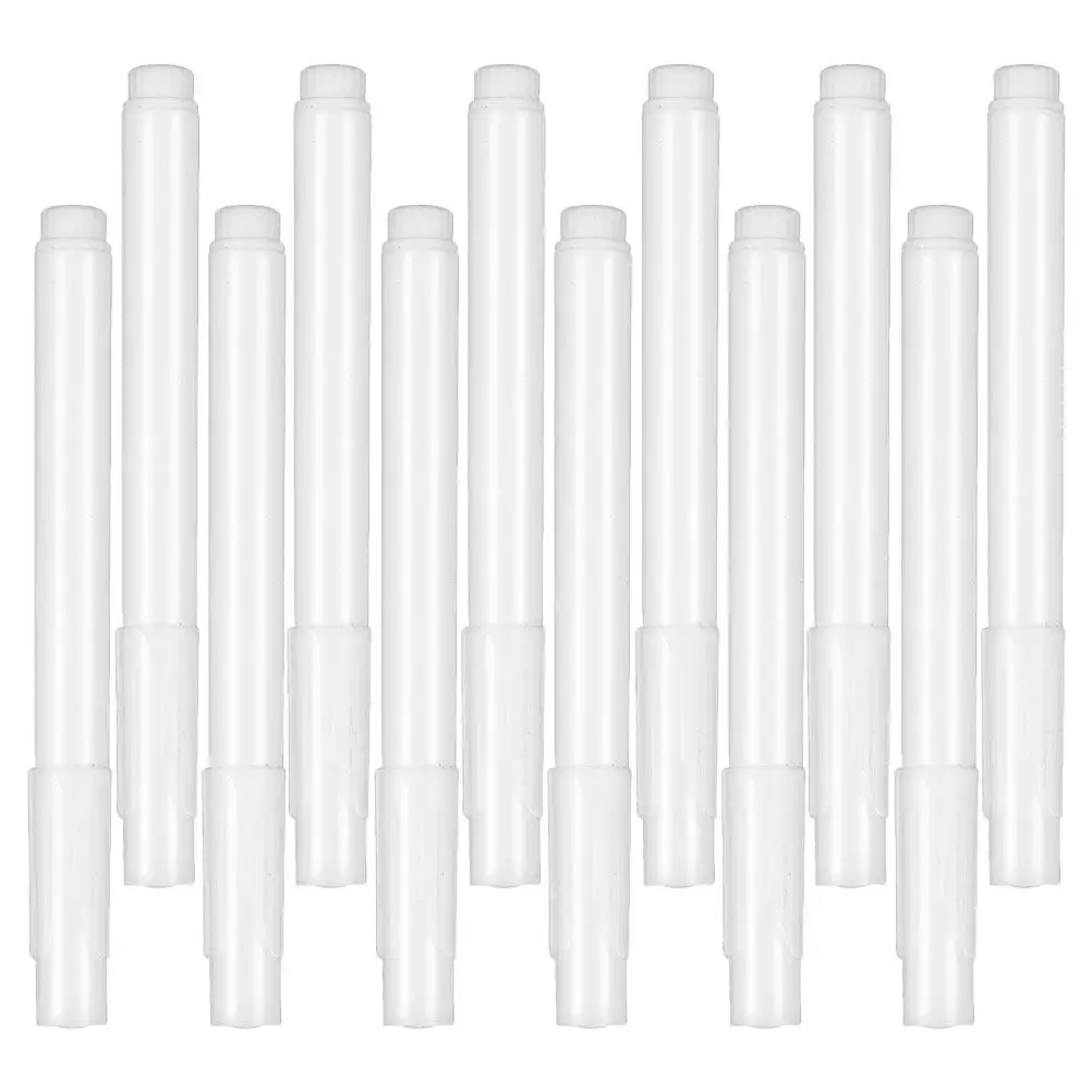 12Pcs 간단한 디자인 액체 분필 마커 유리창 거울 교실 비스트로 사무실 사용을위한 흰색 지울 수있는 칠판 펜