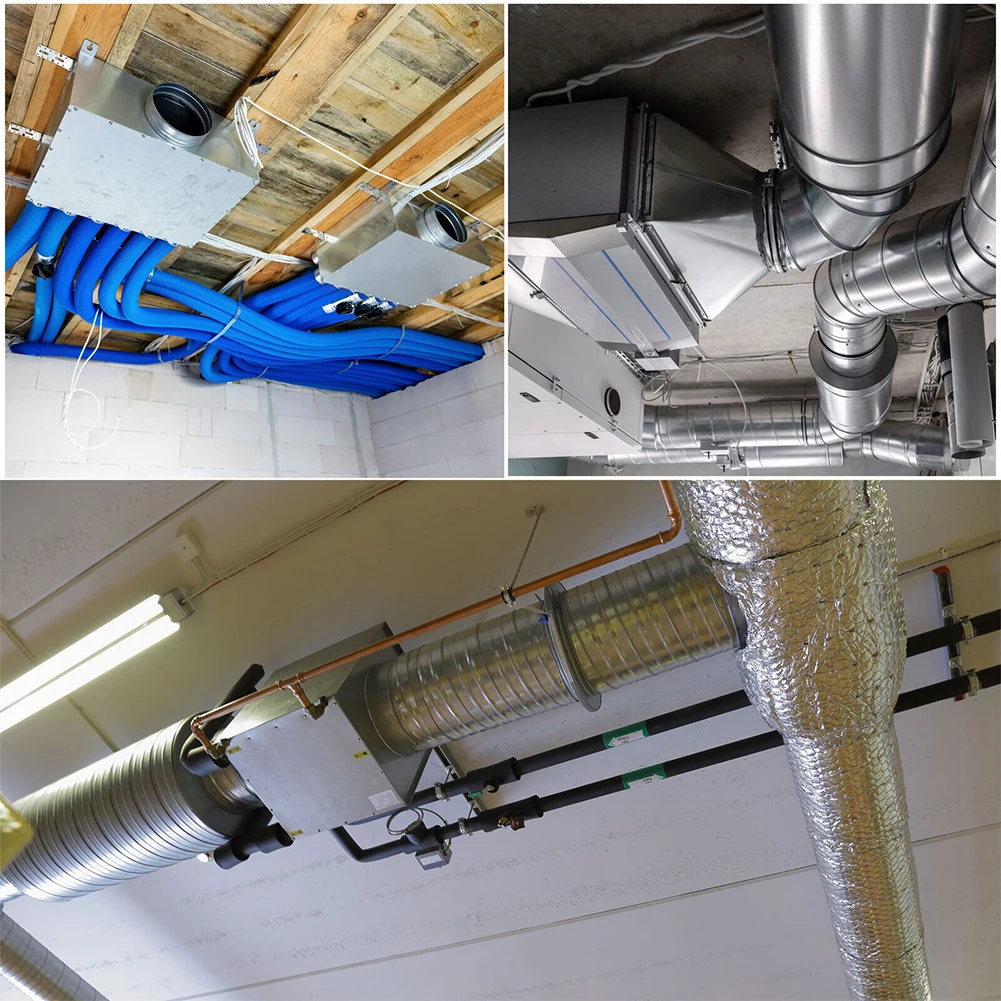4-10inch Metal Pipe Flange Seat Tube Air Ventilation Hose Connector Kitchen Bathroom Exhaust Duct Fresh Air System Vent Hardware