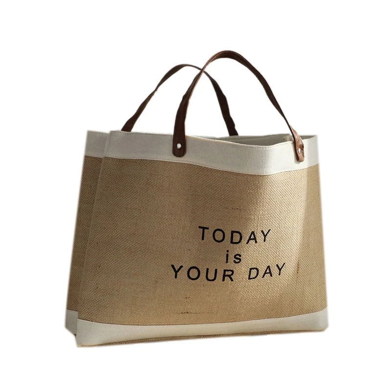 

Japanese Style Dirty Clothes Storage Bag Jute Storage Bag For Sundries Toys Organizer Portable Shopping Bag With Handle