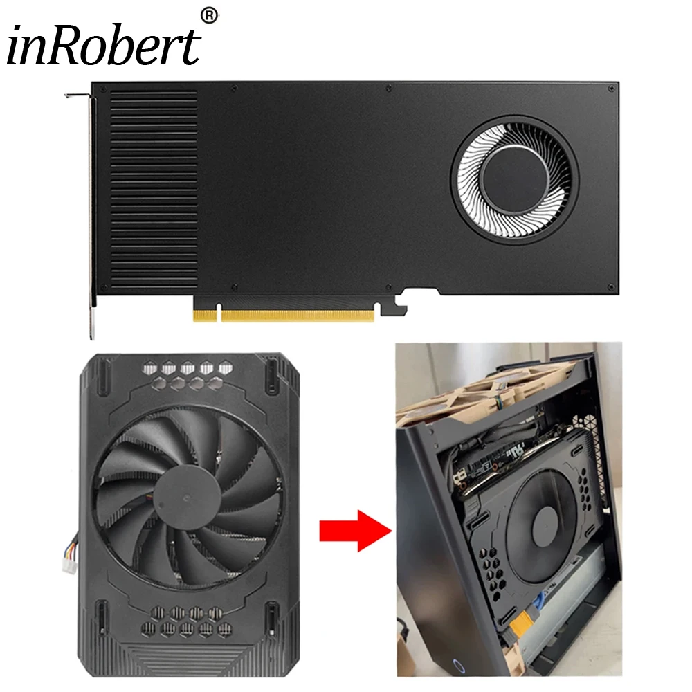 Retrofit Dissipador de Calor Gpu para Placa Gráfica Nvida Geforce A4000 Refrigerador para Colocar no Case Itx Substitua Faça Você Mesmo A4000 Novo