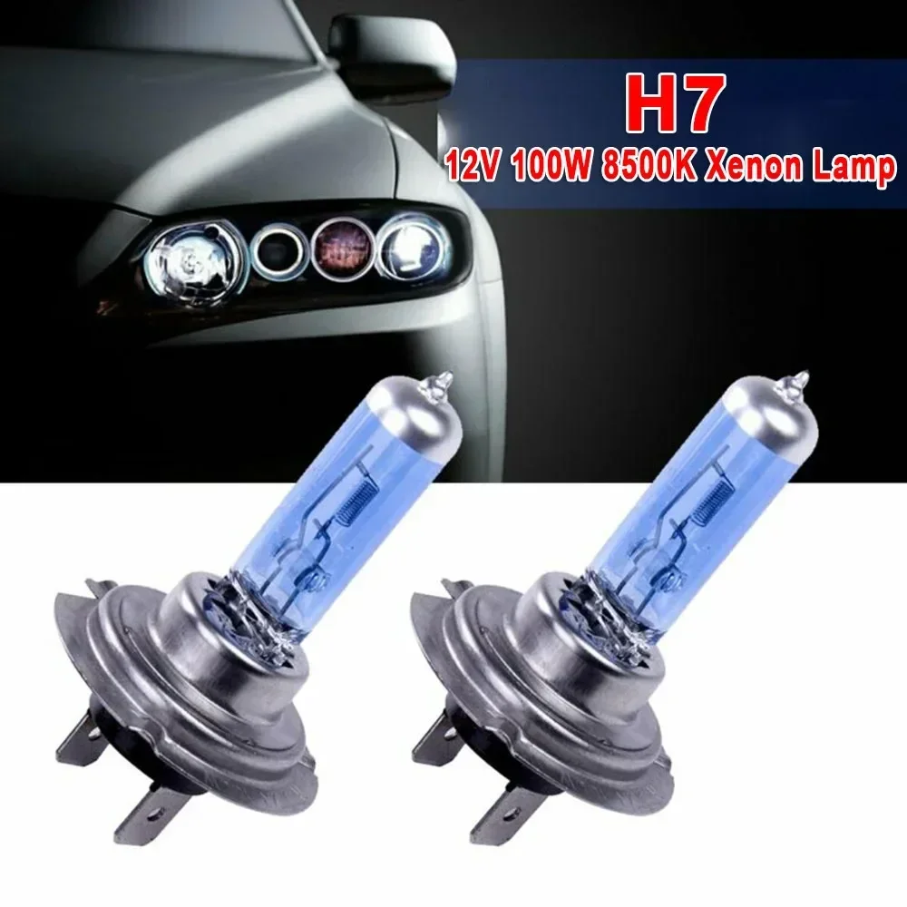 2pcs H7 Xenon White 12V 55W 6000K Bright Light Halogen Headlight Bulb Super Bright White Light Car Accessories hid xenon headlight bulb car headlight bulbs