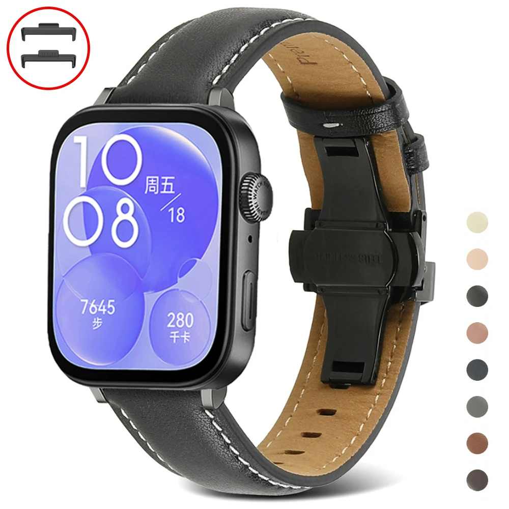 Leather Belt for Huawei Watch Fit 3 Strap Smart Watch Replaceable Bracelet Wristband for Huawei Watch Fit 3 Band Accessories