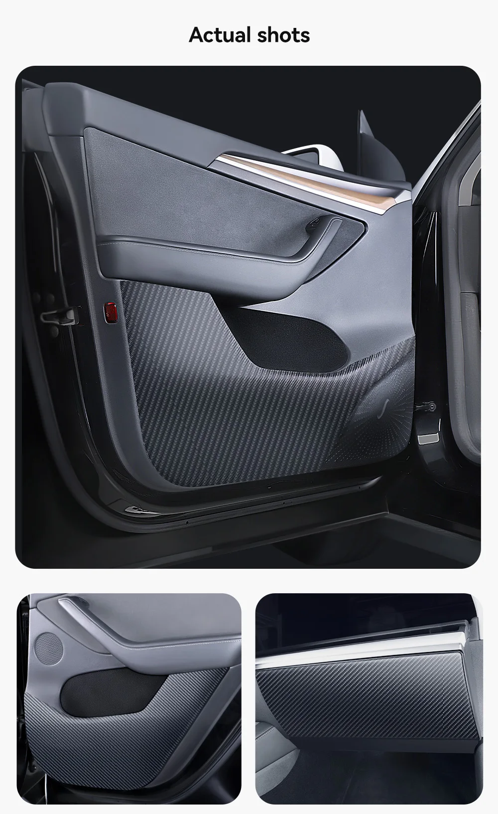 Car Door Anti-Kick Pad For Tesla Model 3 Y Juniper Highland Sticker Trim Kit Sid