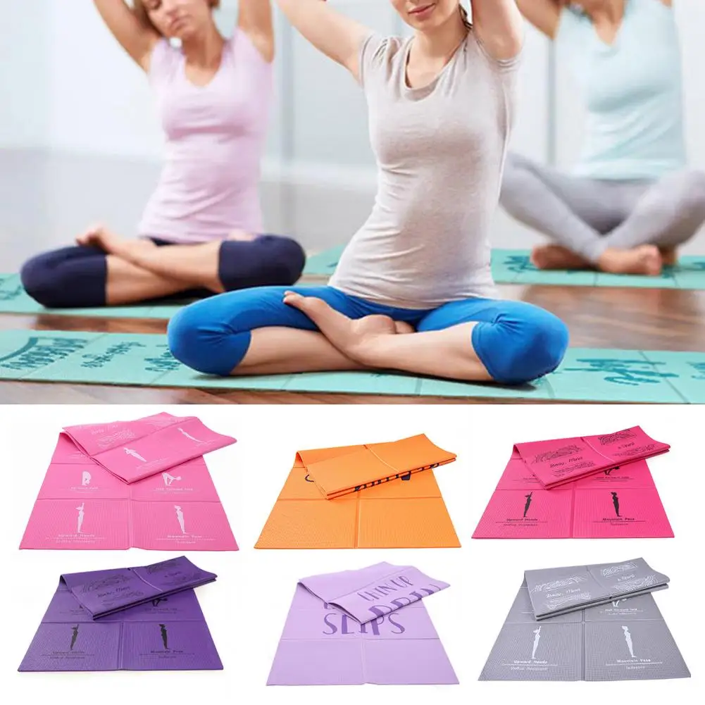173*61CM Exercise Pilates Folding PVC Yoga Mat Beach Travel Cushion for  Back Exercise at