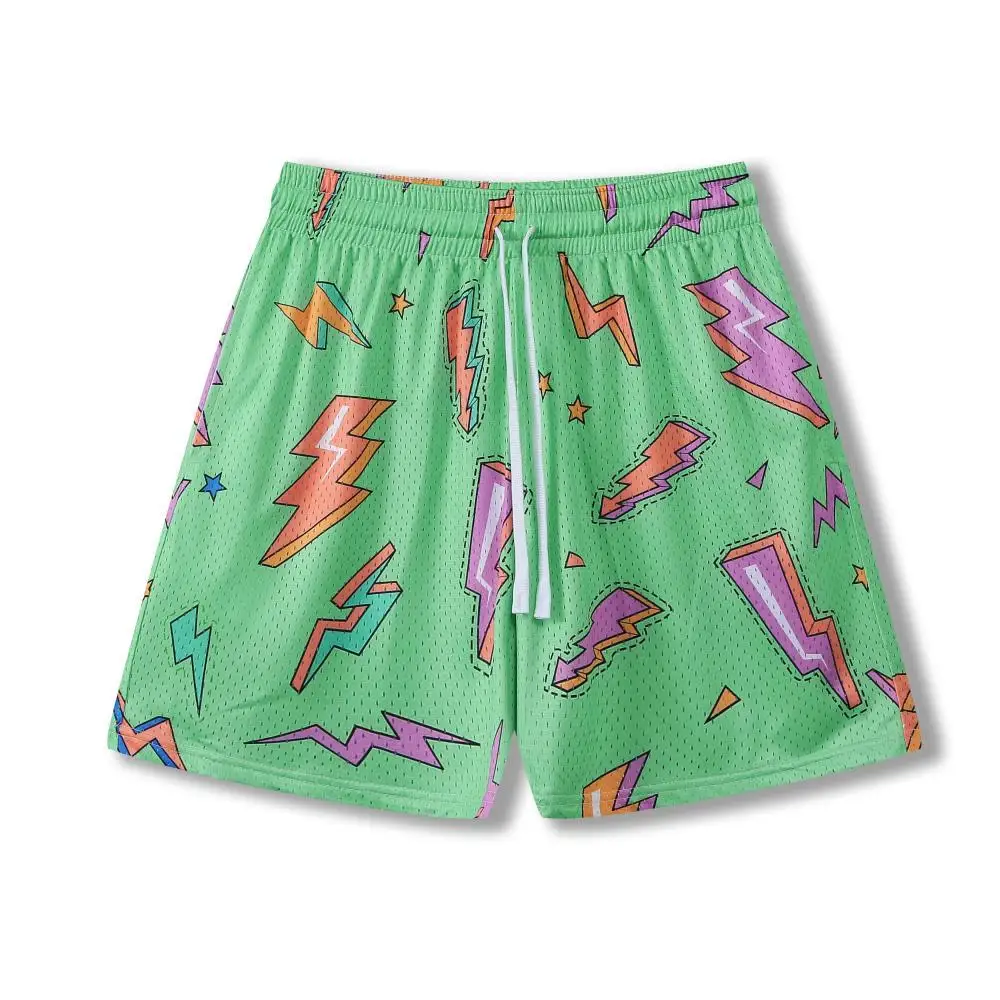 

American basketball shorts training quarter fitness cute cartoon men and women running loose sports quick drying elasticity