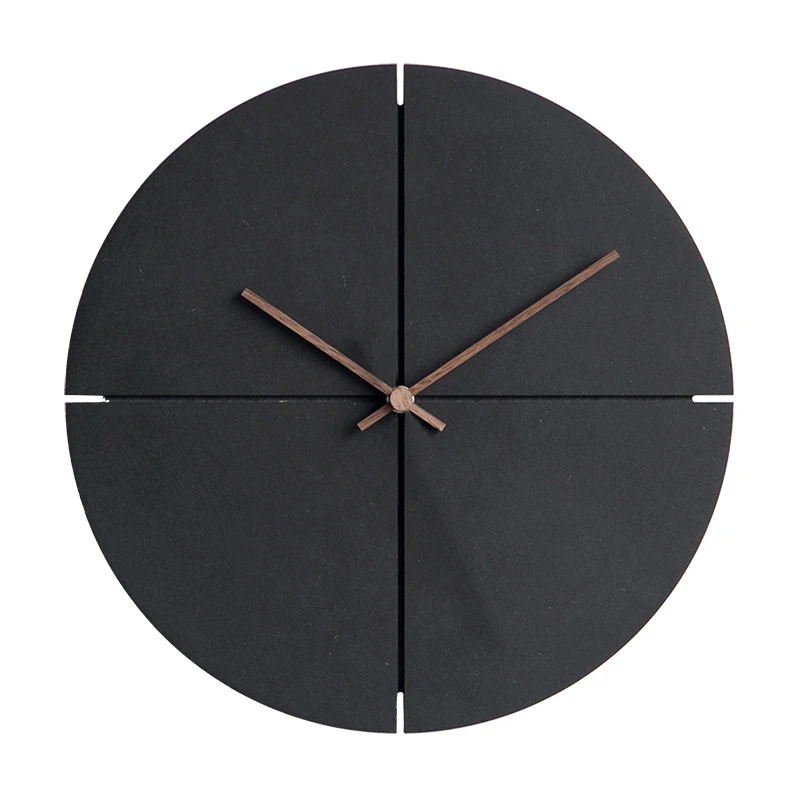 1x Scandinavian minimalistyczny drewniana ściana zegar salon osobowości ściany domu cichy, ścienny zegar Home Decoration