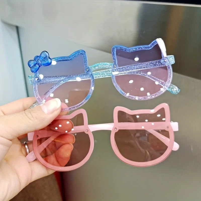 Children's Glasses Fashion Trendy Baby Girl Cat Ear Cartoon Beach Travel Decoration