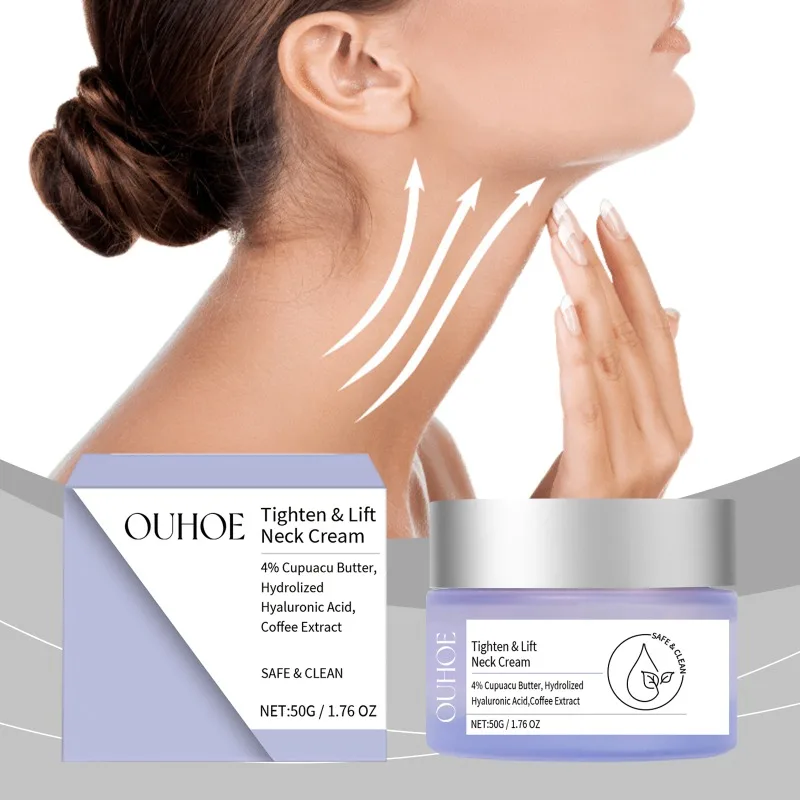 Neck Wrinkle Removal Cream Tightening Firming Fade Fine Lines Double Chin Anti-Aging Necklines Lifting Shaping Beauty Neck Cream