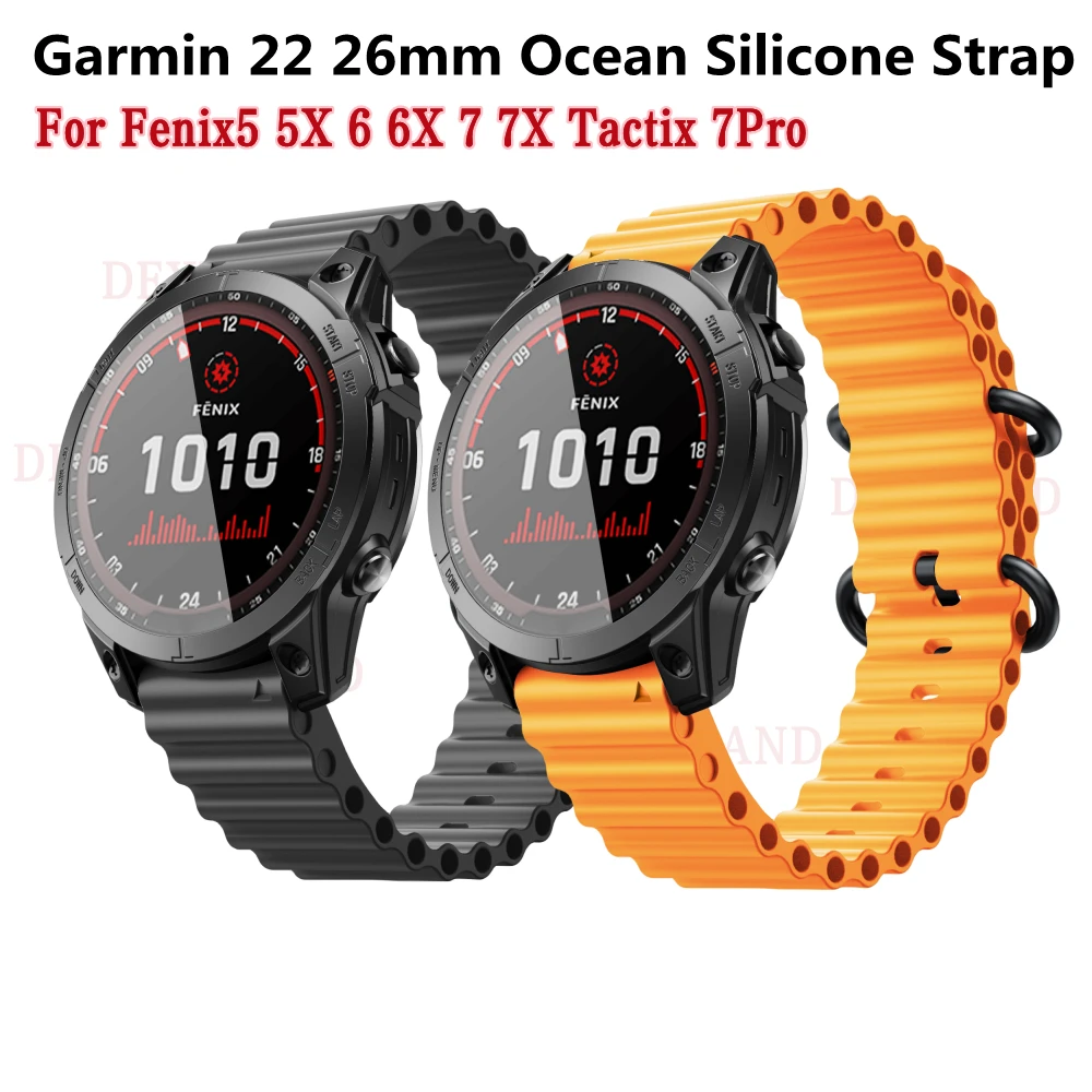 Silicone Soft Quick Fit Wristband Strap - 22mm/26mm, Easy Fit, Multiple Sizes