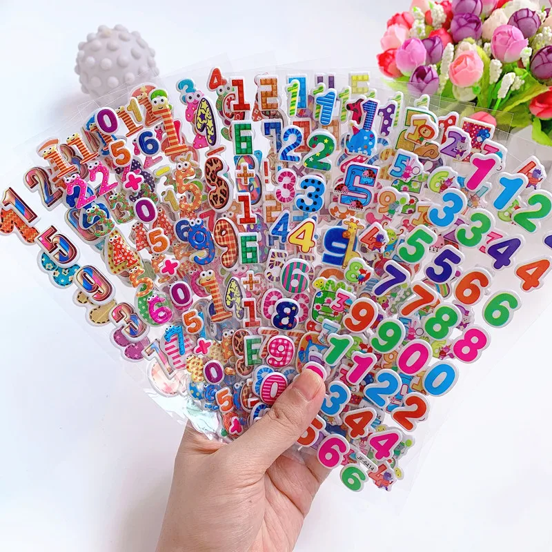Kids Stickers 40 20 Different Sheets 3D Puffy Bulk Stickers for Girl Boy Birthday Gift Scrapbooking Teachers Animals Cartoon 6