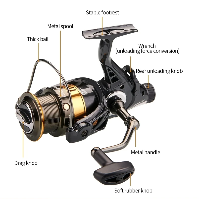 DEUKIO 3000-6000 Metal Spool Jigging Trolling Long Shot Casting