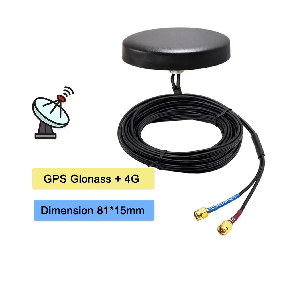 결합형 4G GPS GNSS 안테나 3G GSM UMTS LoRa NB-IoT 방수 야외용 나사 마운트 SMA Male
