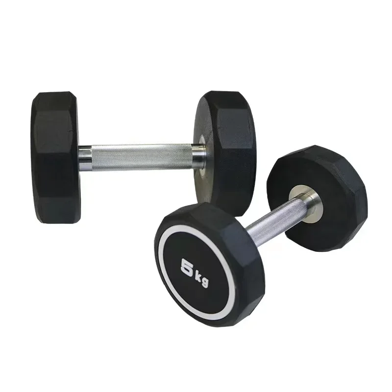Commercial Gym 10 Sides PEV Coated Weights Dumbbells 2.5kg-50kg Mancuernas Gym Training
