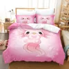 Kawaii Animal Axolotl Bedding Set Bed Cover Adult Kid Bedroom Decor Duvet Cover Pillow Case Set Single Twin Full Queen King Size 2