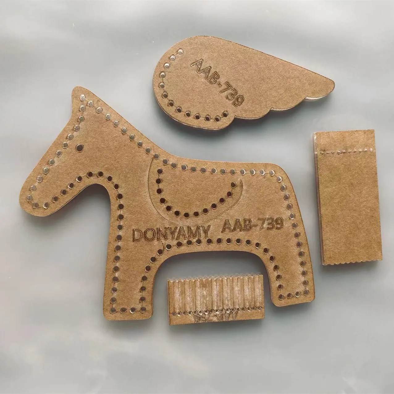 Handcrafted Leather Crafting Tool with Acrylic Sewing Template